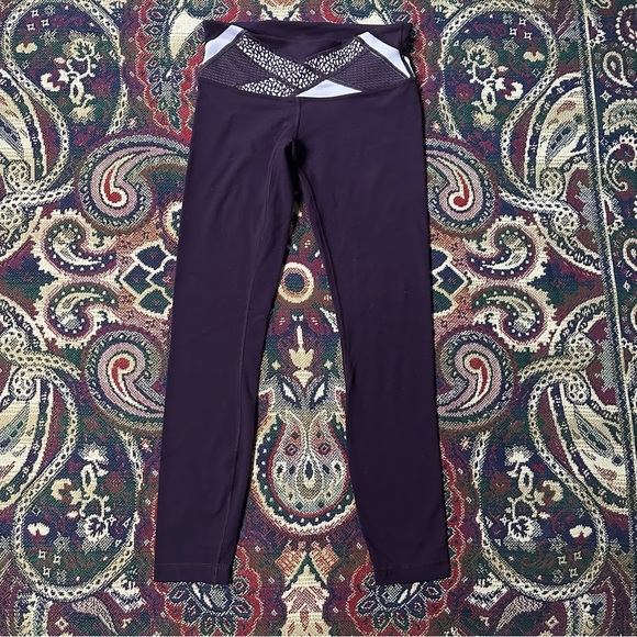 Lululemon Wunder Under Purple Mid Rise Leggings Yoga Pants Size 4 - Picture 1 of 16